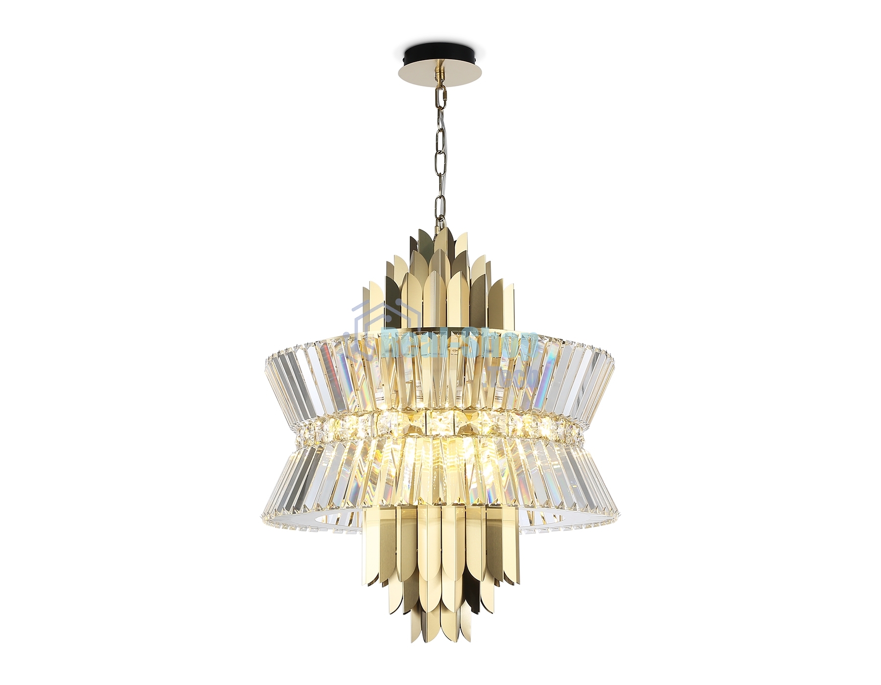 Люстра Ambrella light LH41017/12 BS/CL латунь/прозрачный E14*12 max 40W D560*660