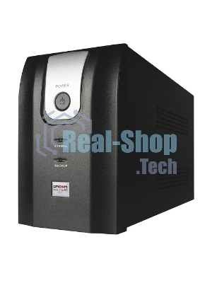 Источник бесперебойного питания Crown CMU-1000X (1000VA/600w; Off-Line; 2 х Euro с резервным питанием и фильтрацией; 12V7AH х 2; Металл)