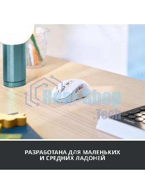 Мышь беспроводная Logitech Signature M650 белый, 4000 dpi, радиоканал, Bluetooth, USB, кнопки - 5