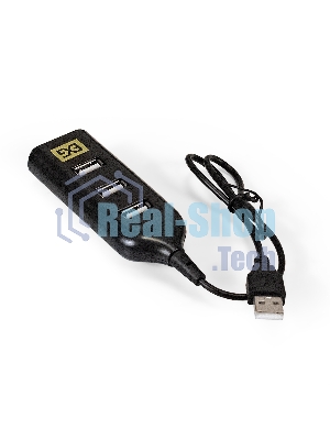 USB-концентратор ExeGate EX293976RUS DUB-42 (кабель-адаптер USB2.0 --> 4xUSB2.0, Plug&Play, черный)