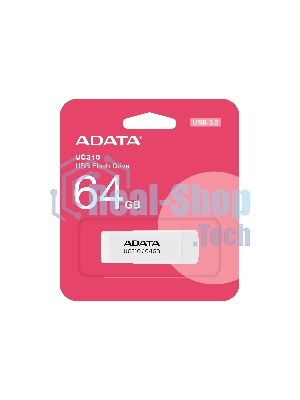 Флешка USB ADATA UC310 (UC310-64G-RWH), 64Gb, USB 3.2 Gen 1, R/W 100/30, белый