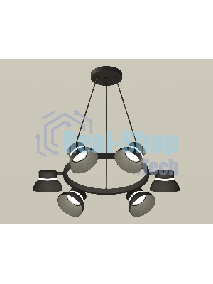 Светильник Ambrella light XB9193100/6 SBK/FR черный песок/белый матовый GX53 (C9193, N8141)