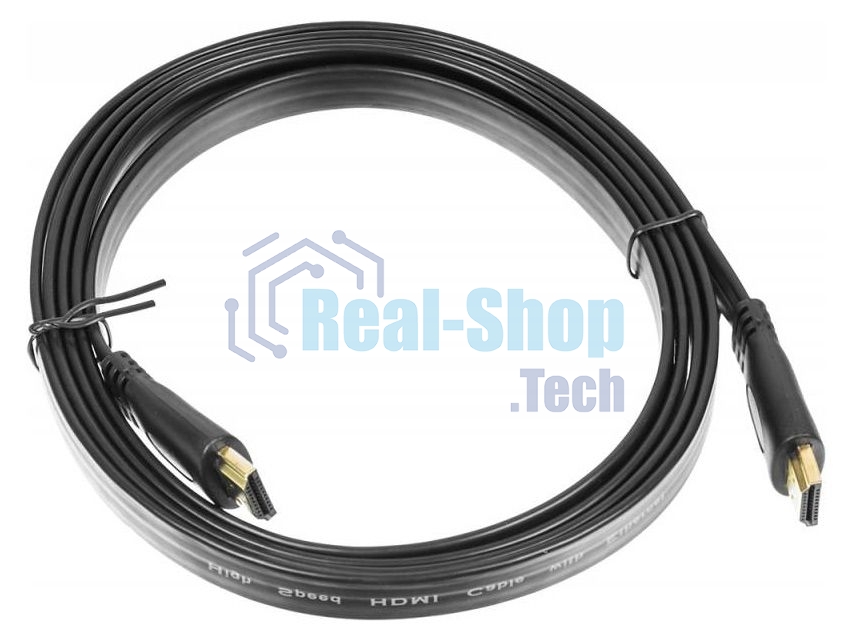 Кабель аудио-видео Buro Flat HDMI (m)/HDMI (m) 2м. черный