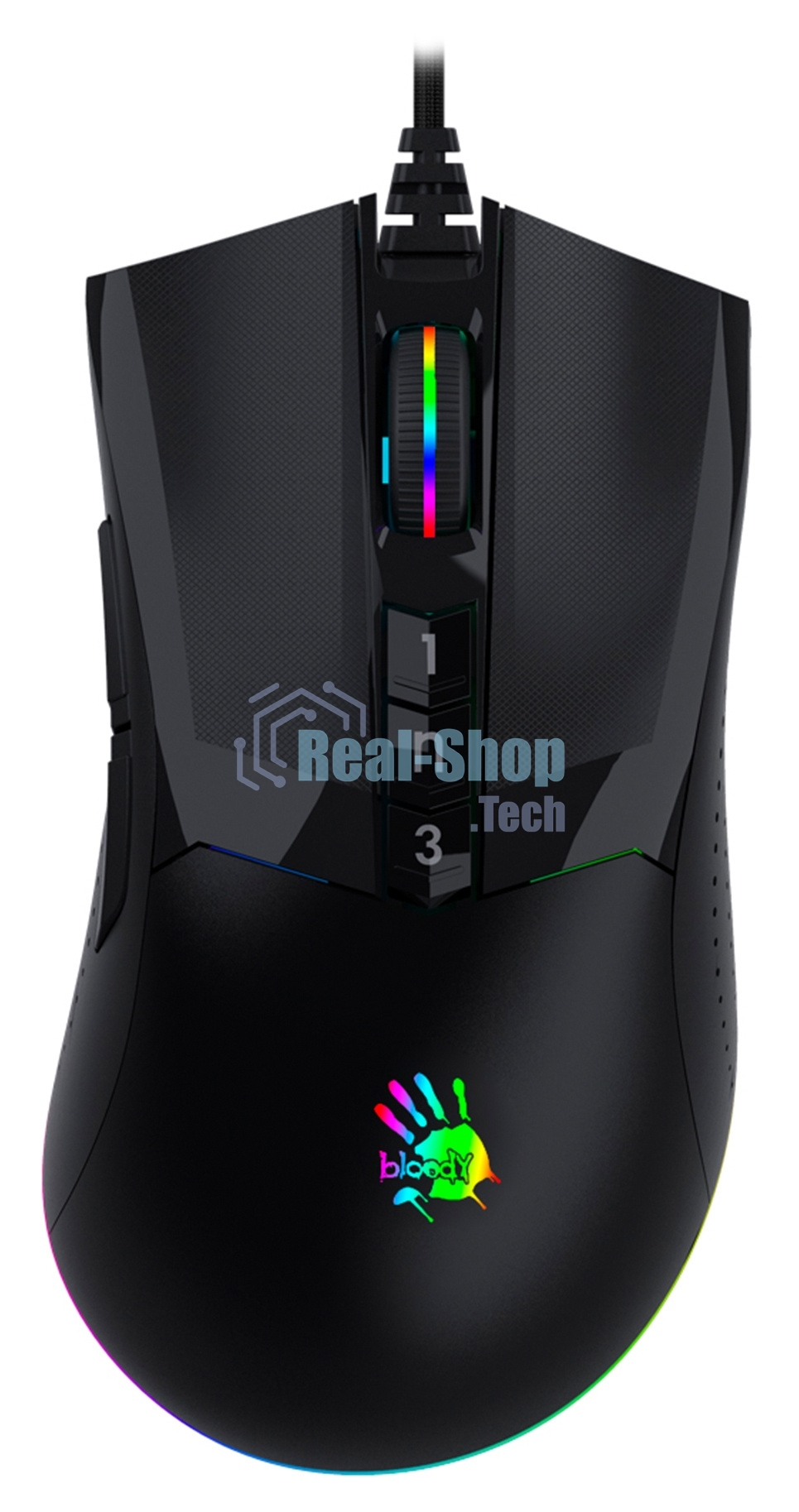 Мышь проводная A4Tech Bloody W90 Pro черный, 16000 dpi, USB, кнопки - 10