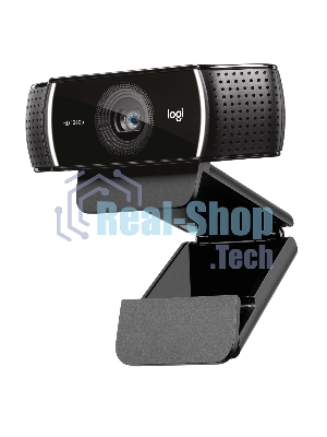 Веб-камера Logitech C922 Pro Stream 1920x1080, 30 кадр/с, USB Type-A, микрофон (2 шт, шумоподавление), автоматическая фокусировка, автоосвещение, универсальное крепление
