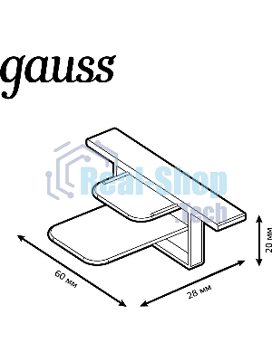 Заглушка для встраиваемого трекового шинопровода Gauss белый
