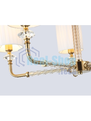 Люстра Ambrella light LH71500/5 BS/FR латунь/белый матовый E14*5 max 40W D680*640