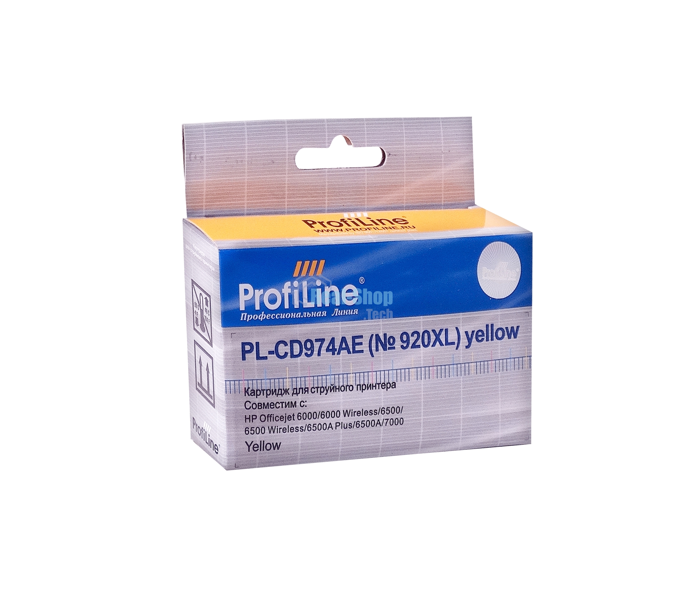 Картридж струйный ProfiLine PL-CD974AE №920XL для принтеров HP officejet 6000/6500/7000 Yellow водн