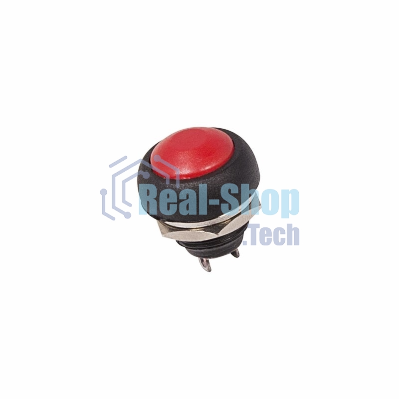 Выключатель-кнопка Rexant 250V 1А (2с) OFF-(ON) Б/Фикс красный Micro