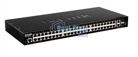 Коммутатор управляемый L3 стекируемый D-Link DGS-1520-52/A1A с 48 портами 10/100/1000Base-T, 2 портами 10Gbase-T и 2 портами 10Gbase-X SFP+ (454783)