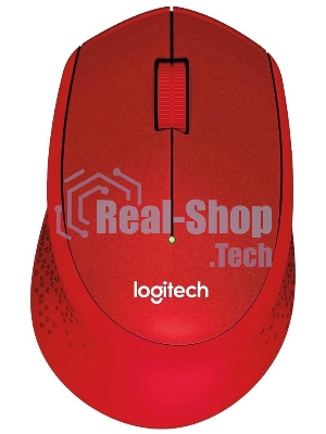 Мышь беспроводная Logitech M280 красный, 1000 dpi, радиоканал, USB, кнопки - 3