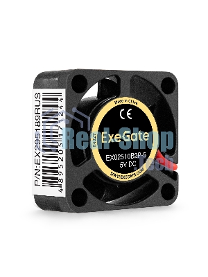 Вентилятор для корпуса ExeGate EX02510B2P-5 черный, 25 мм, 10500 об/мин, 22.5 дБ, 2 pin