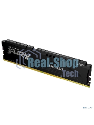 Оперативная память Kingston Fury Beast, DDR5, 16Gb (1x16Gb), 6000MHz, CL30, DIMM, с радиатором, черный