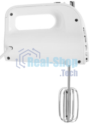 Миксер BQ MX423 White-Steel, Мощность 500 Вт, 5 скоростей, Режим Турбо