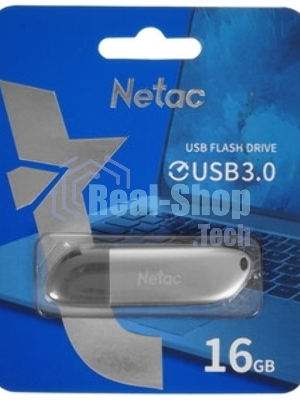 Флешка USB Netac U352 (NT03U352N-016G-32PN), 16Gb, USB 3.0, R/W 110/50, серебристый