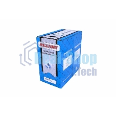 Кабель Rexant витая пара, U/UTP, категория 6, 4 x 2 x 0,57 мм, PVC, внутреннний, синий, 305м