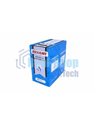 Кабель Rexant витая пара, U/UTP, категория 6, 4 x 2 x 0,57 мм, PVC, внутреннний, синий, 305м