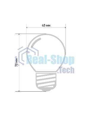Лампа светодиодная Neon-night d-45 3 LED 1Вт шар E27 25лм 220В красный