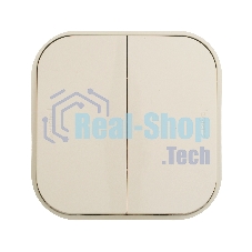 Переключатель 2-клавишный 10А 782236 Legrand Quteo Сл. кость