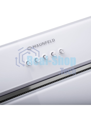 Вытяжка встраиваемая Maunfeld TRAPEZE 601GG белый, 60 см, 1150 куб. м/ч, 54 дБ