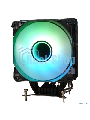 Кулер для процессора Eurocase 5PI120ARGB черный, 120 мм, алюминий/медь, 1800 об/мин, 36 дБ, 4 pin, 190 Вт, 157 мм