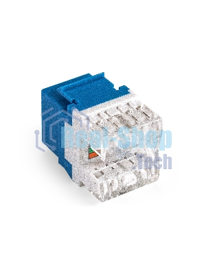 Модуль-вставка Keystone Jack RJ-45 ExeGate KJ-8P8C-U-C6A-180-Dual (Кат.6A, неэкранированная, 180 градусов, IDC Krone/110)