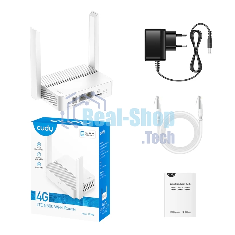 Маршрутизатор CUDY N300 Wi-Fi 4G LTE Cat4 Router