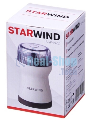 Кофемолка Starwind SGP4422 200Вт сист.помол.:ротац.нож вместим.:40гр белый/коричневый