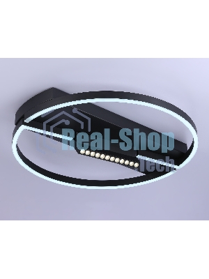 Светильник Ambrella light FL51460/1+1 BK черный  72W 3000K-6400K+4200K D600*110 (ПДУ РАДИО 2.4G)