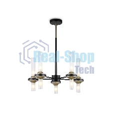 Люстра Ambrella light LH55351/10 BK/CGD/CL черный/золото/прозрачный G9/10 max 30W D550*690