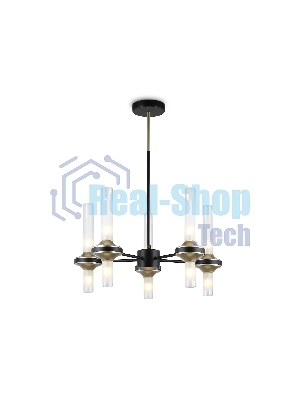 Люстра Ambrella light LH55351/10 BK/CGD/CL черный/золото/прозрачный G9/10 max 30W D550*690