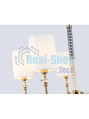 Люстра Ambrella light LH71500/5 BS/FR латунь/белый матовый E14*5 max 40W D680*640