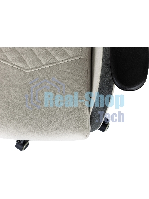 Кресло игровое Knight Regal Fabric светло-серый/серый искусственная замша крестов. металл