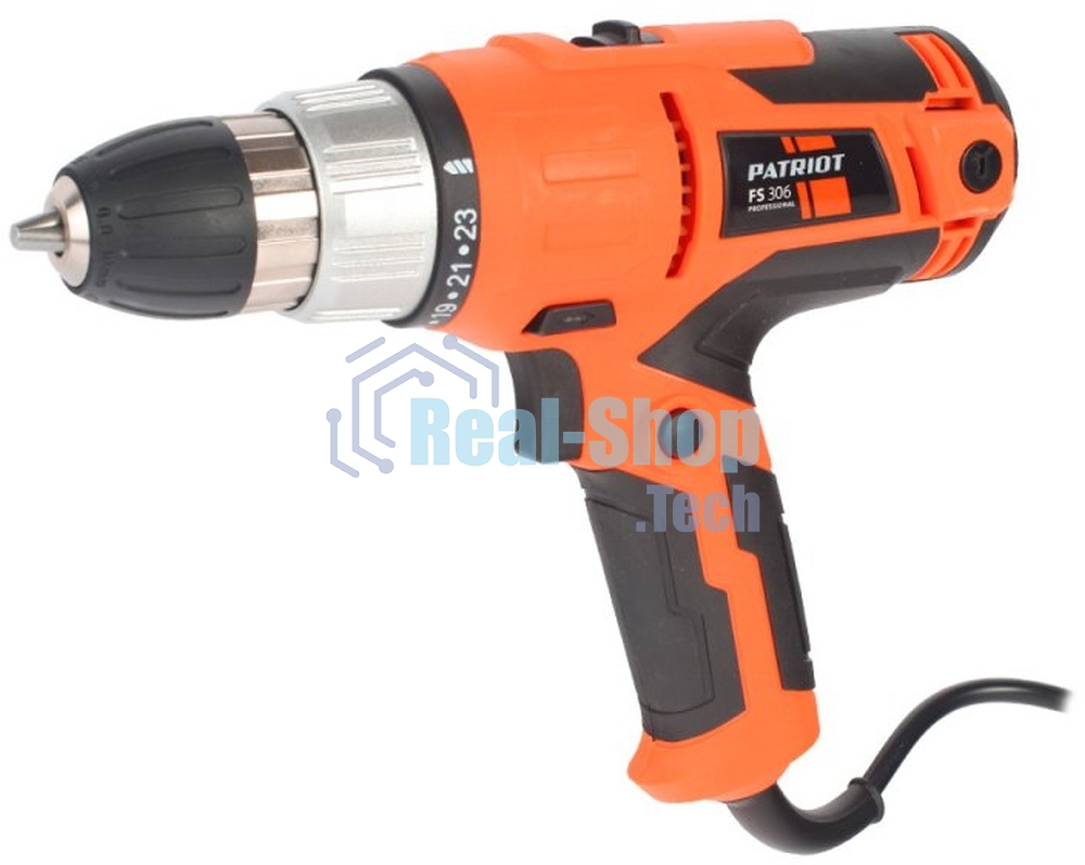 Дрель-шуруповерт Patriot FS 306, 300 Вт, 35 Нм, щеточный