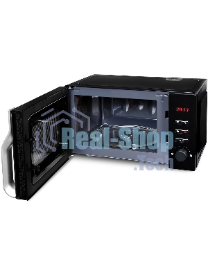 Микроволновая печь Hyundai HYM-M2061 черный, 20 л, 700 Вт, переключатели - кнопки, поворотный механизм