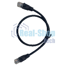Патч-корд Buro UTP 4 пары cat.5e CCA molded 0.5м черный RJ-45 (m)-RJ-45 (m)