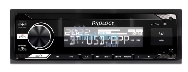 Автомагнитола Prology GT-150, 1 DIN, Bluetooth, USB Type-A, AUX, пульт ДУ