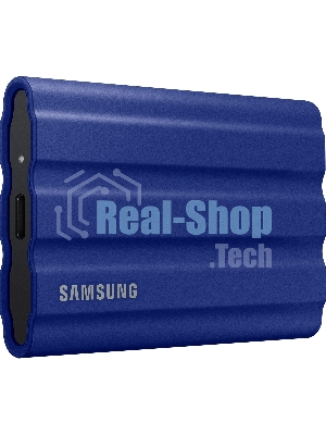 Внешний SSD Samsung T7 Shield, 1TB, USB 3.2 Gen 2 Type-C, R/W 1050/1000, синий