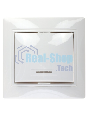 Выключатель Smartbuy (SBE-01w-10-SW1-1) Венера, 1-клавишный, белый