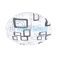 Потолочный светодиодный светильник Ambrella light FZ1043 WH/BK белый/черный 21W 6400K D320*55 (Без ПДУ)