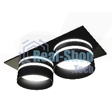 Комплект встраиваемого светильника Ambrella light XC7636042 SBK/FR черный песок/белый матовый MR16 GU5.3 (C7636, N7142)