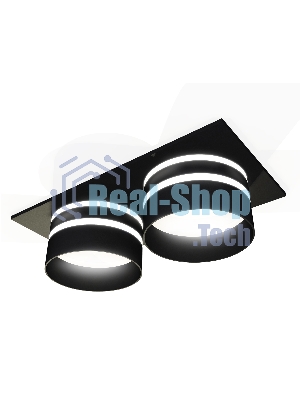 Комплект встраиваемого светильника Ambrella light XC7636042 SBK/FR черный песок/белый матовый MR16 GU5.3 (C7636, N7142)