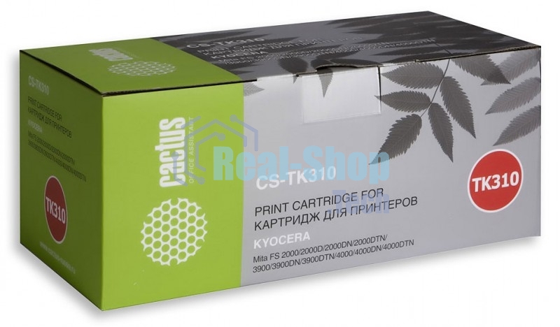 Картридж лазерный Cactus CS-TK310 черный (12000 стр.) для Kyocera Mita FS 2000/2000D/2000DN/2000DTN/3900/3900DN/3900DTN/4000