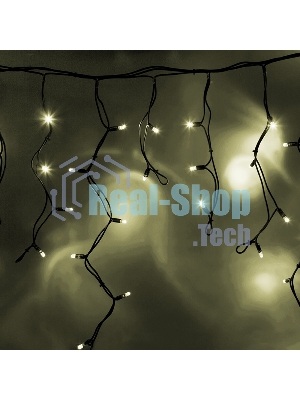 Гирлянда Neon-night Айсикл (бахрома) светодиодный, 5,6 х 0,9 м, черный провод 