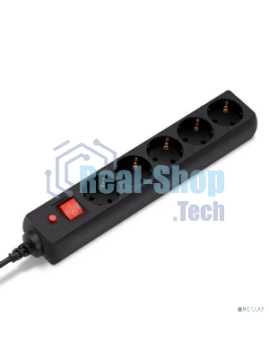Сетевой фильтр Buro 500SH-1.8-UPS-B 1.8 м, 5 розеток, черный, коробка