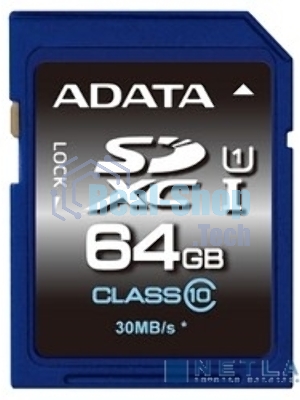 Флеш карта SD ADATA XC 64Gb Class10 ADATA ASDX64GUICL10-R