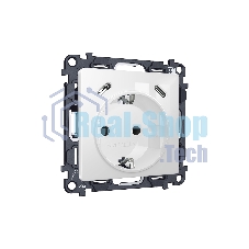 Комплект механизма электрической розетки 2USB С+C 20W с/з на винтовых зажимах 16A-250V ALFA Белый глянец QUANT (AP1105, VM165) MA110510