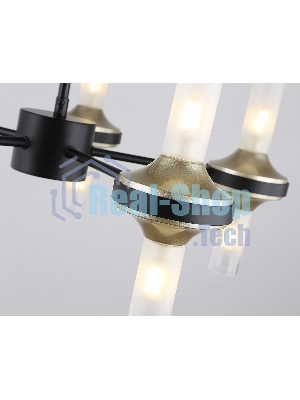 Люстра Ambrella light LH55351/10 BK/CGD/CL черный/золото/прозрачный G9/10 max 30W D550*690