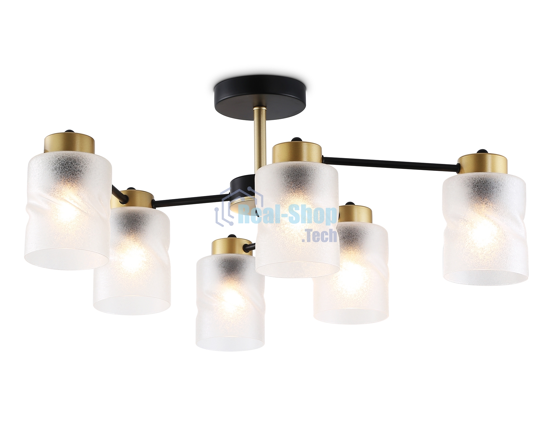 Светильник Ambrella light TR303325/6 BK/GD черный/золото E27/6 max 60W D680*270