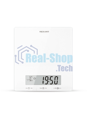 Весы кухонные Rexant 72-1007 белые/стекло/до 5 кг